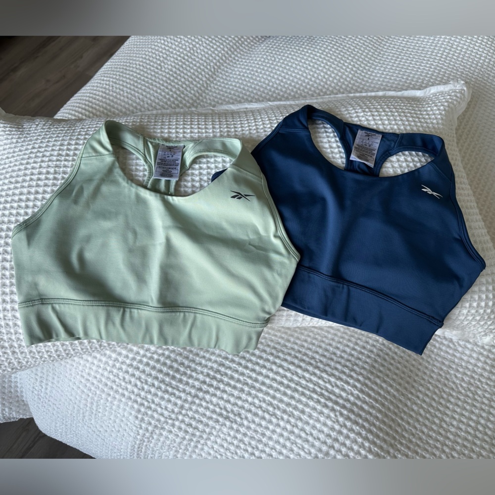 Reebok Blue and Green Sports Bra Bundle